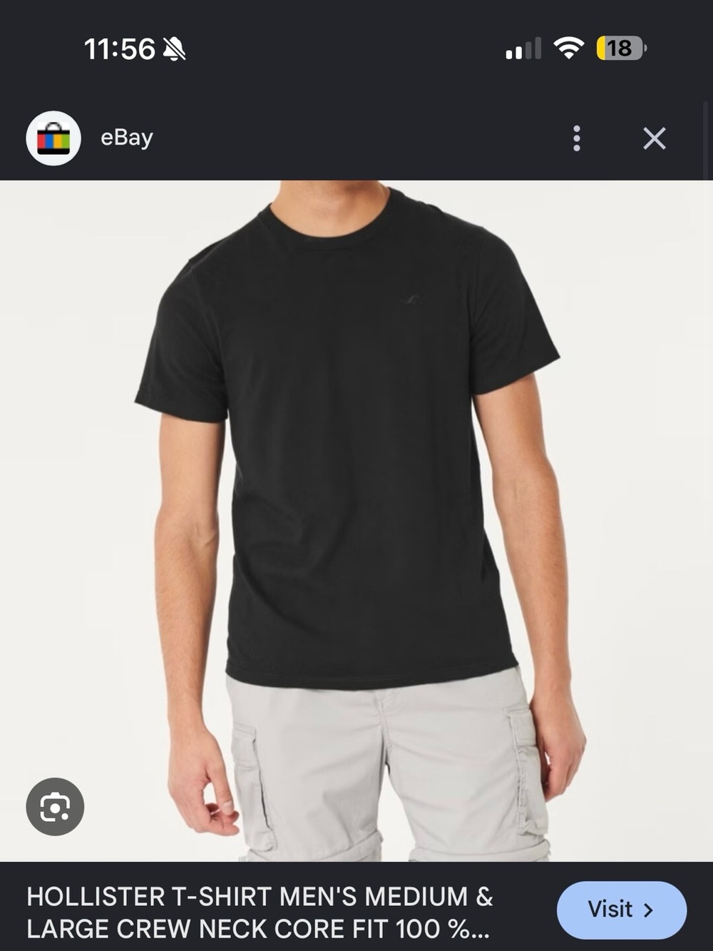 Hollister Men’s “Core Fit” Crew Neck T-Shirt - NWT, Never Worn